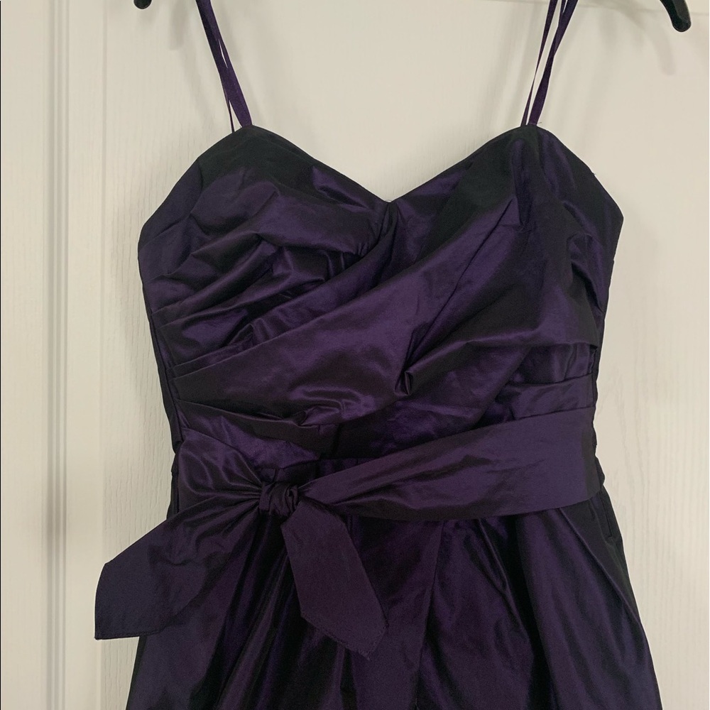 BCBGeneration Purple Strapless cocktail dress,mini Dress back zipper Size 2 - Picture 6 of 9